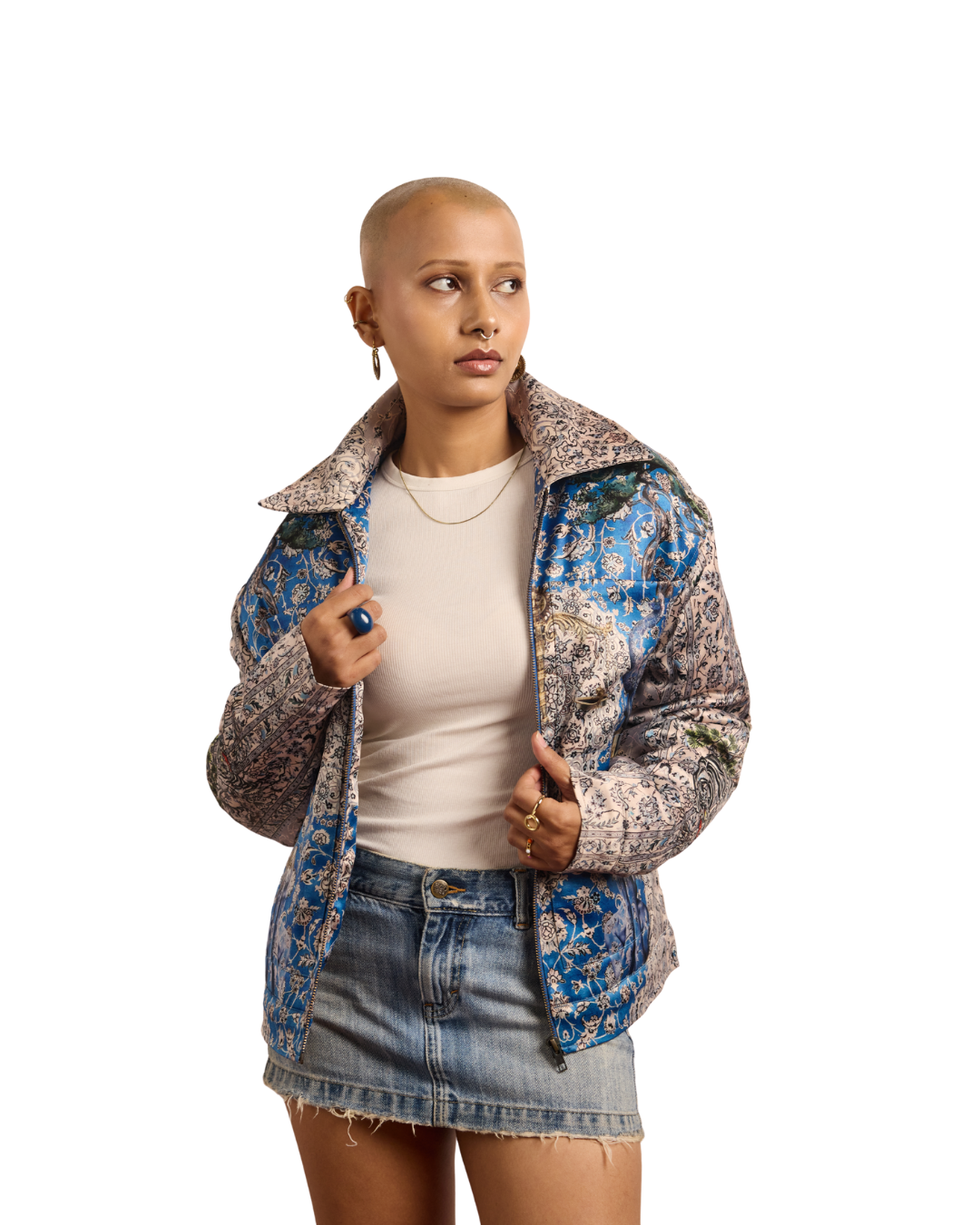100M SWIM - REGULAR FIT PRINTED JACKET