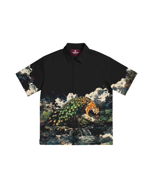 BRWN MASCOT- RELAXED FIT PRINTED SHIRT