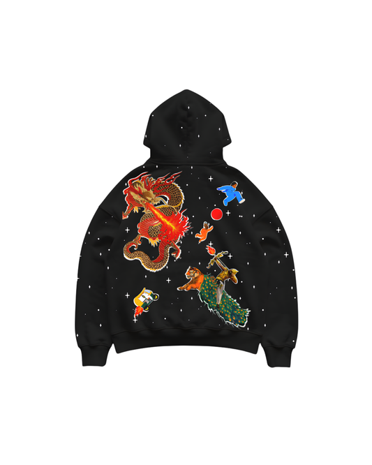 ZERO GRAVITY INTIMIDATION - REGULAR FIT EMBROIDERED HOODIE