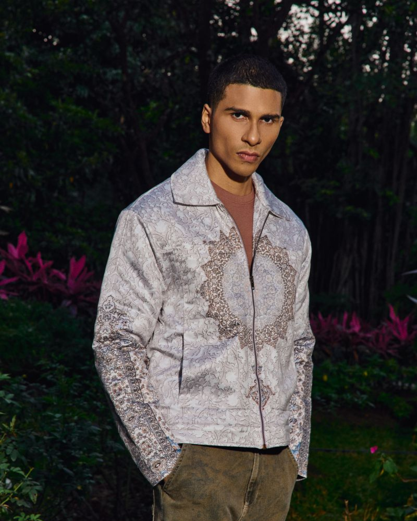 INSTRUMENTAL EMPATHY- REGULAR FIT PRINTED JACKET