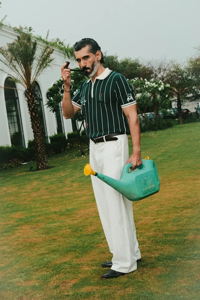 VINTAGE GOLF POLO - YARN-DYED JACQUARD KNIT