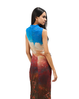 ROAR & REALM - BODYCON PRINTED MESH DRESS