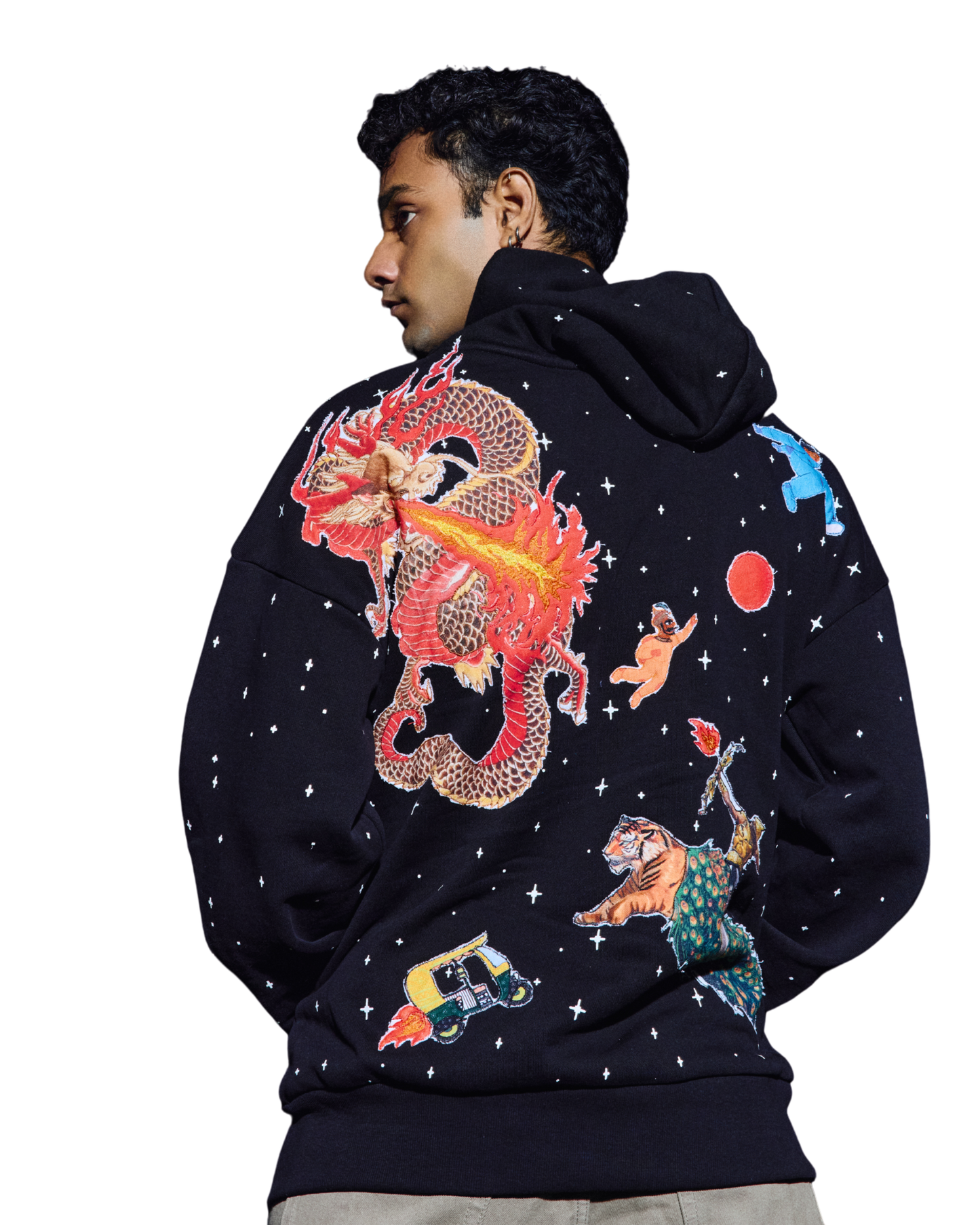 ZERO GRAVITY INTIMIDATION - REGULAR FIT EMBROIDERED HOODIE