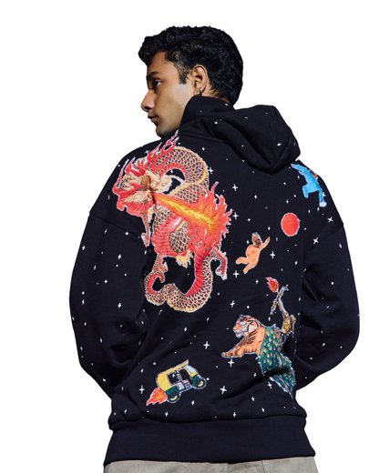 ZERO GRAVITY INTIMIDATION - REGULAR FIT EMBROIDERED HOODIE