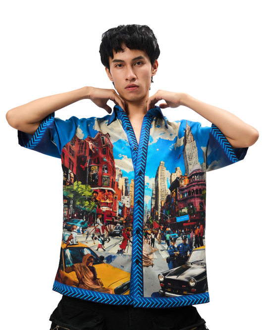 गली's OF BROOKLYN - RELAXED FIT PRINTED SHIRT