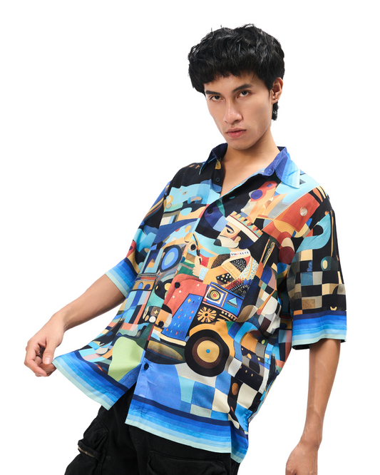 THE UNWANTED COLOR PALETTE-RELAXED FIT PRINTED SHIRT