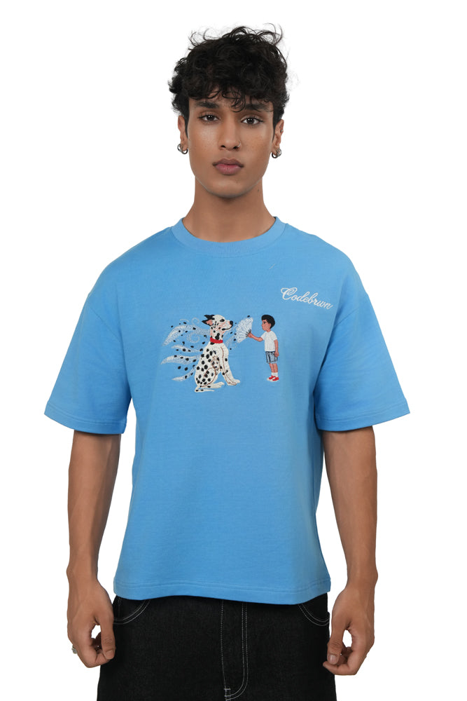 SPOTLESS-  REGULAR FIT EMBROIDERED T-SHIRT HEAVYWEIGHT, 100% COTTON