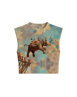 BREAKING PARAMPARAS - CROPPED TOP WITH SHOULDER PADS