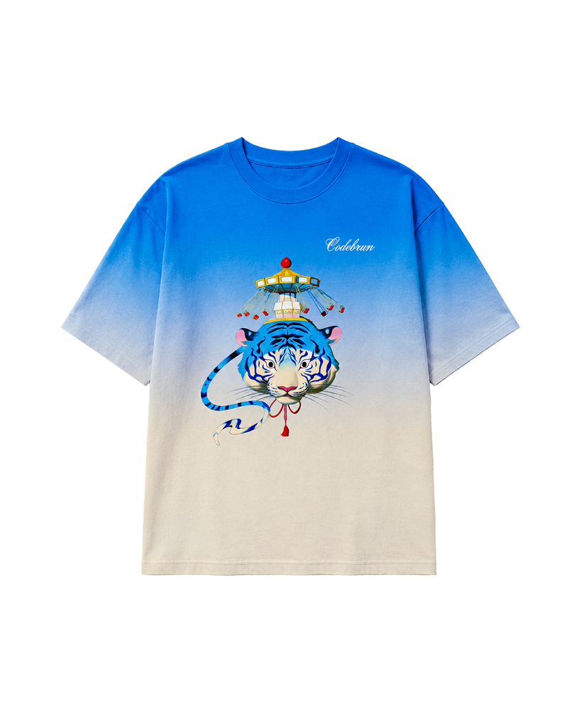 Ferris Wheel- REGULAR FIT EMBROIDERED T-SHIRT HEAVYWEIGHT, 100% COTTON