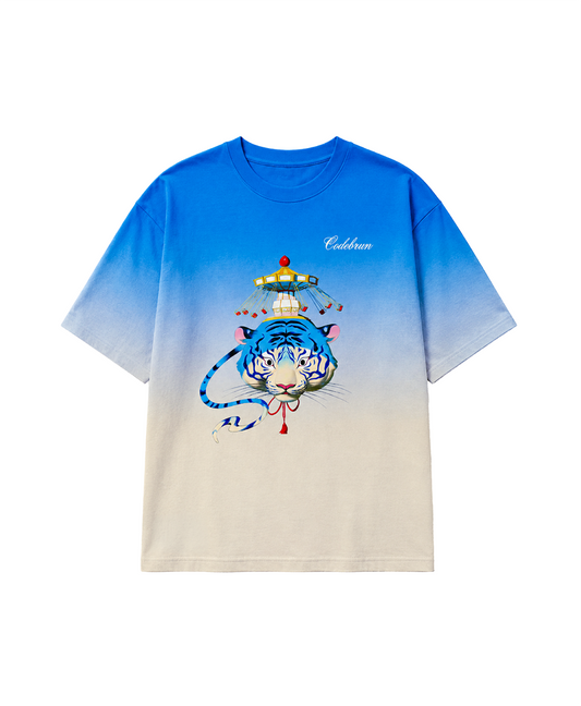 Ferris Wheel- REGULAR FIT EMBROIDERED T-SHIRT HEAVYWEIGHT, 100% COTTON