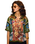 AN EVIL DOER AND A WELL WISHER, CALL HER BOTH- RELAXED FIT PRINTED SHIRT