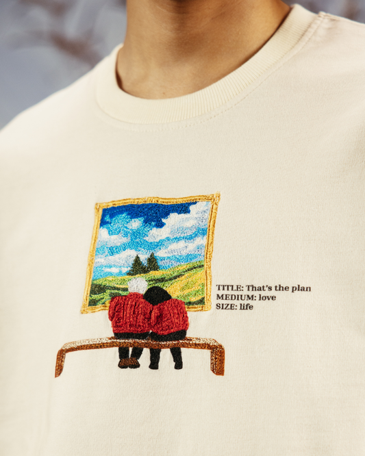 THAT’S THE PLAN- REGULAR FIT EMBROIDERED T-SHIRT