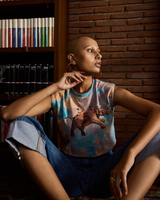 BREAKING PARAMPARAS - CROPPED TOP WITH SHOULDER PADS