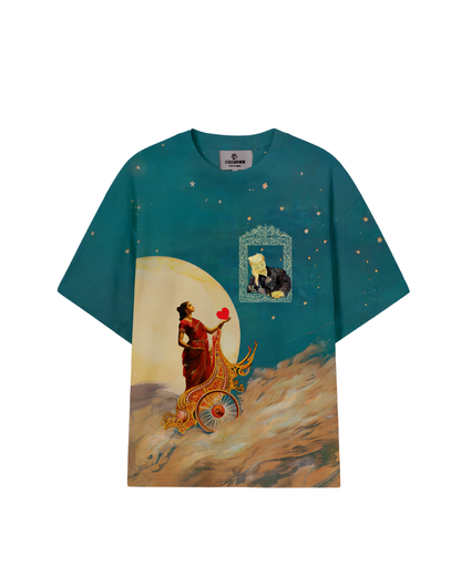 CHAAND- OVERSIZED FIT PRINTED T-SHIRT