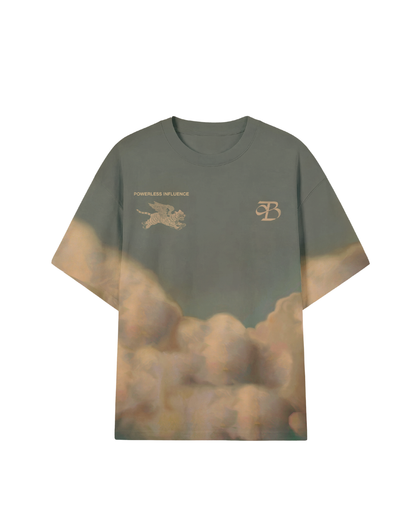 POWERLESS INFLUENCE- OVERSIZED FIT PRINTED T-SHIRT