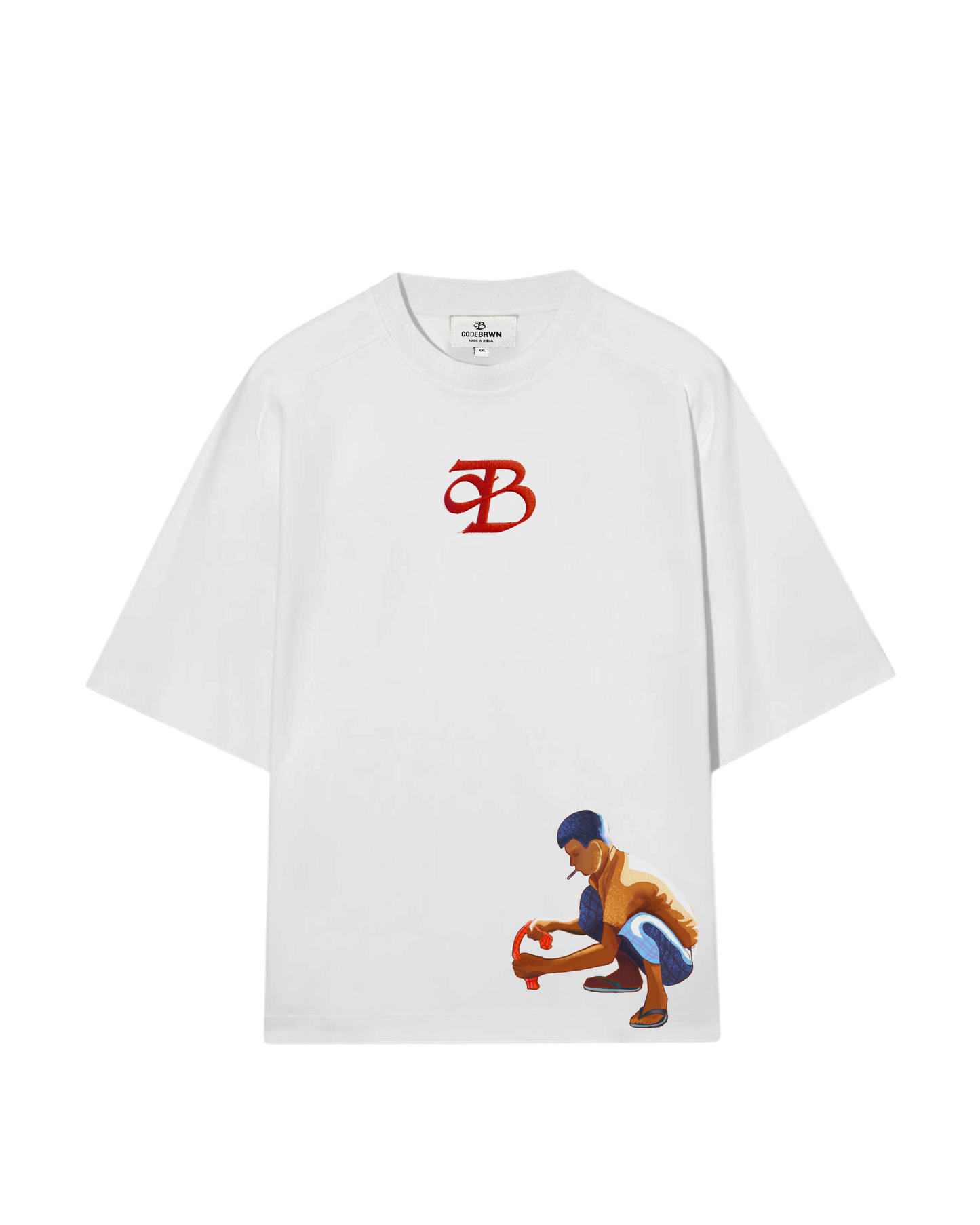 PAKHANDI- OVERSIZED FIT HAND BEADED T-SHIRT