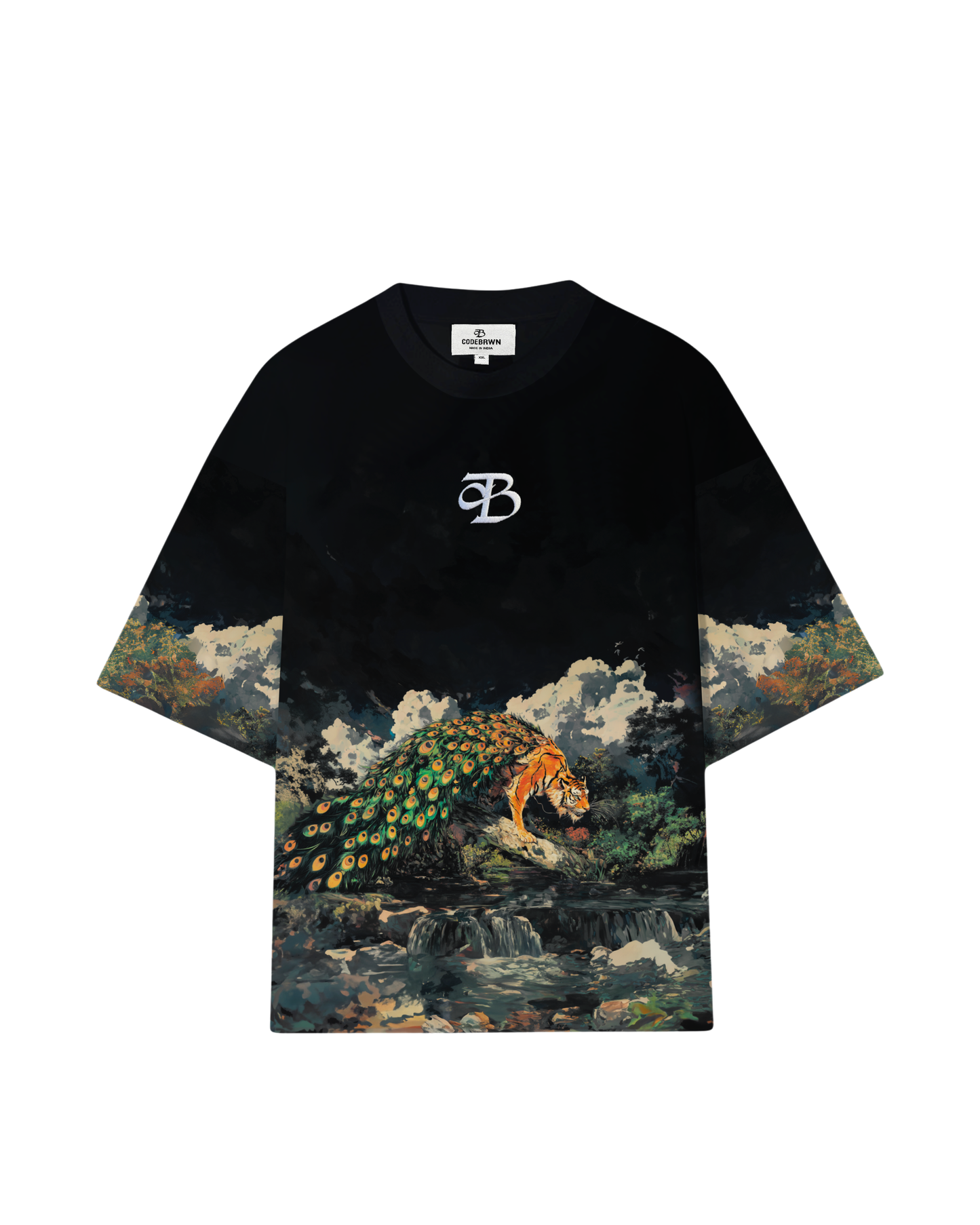BRWN MASCOT- OVERSIZED FIT EMBROIDERED T-SHIRT
