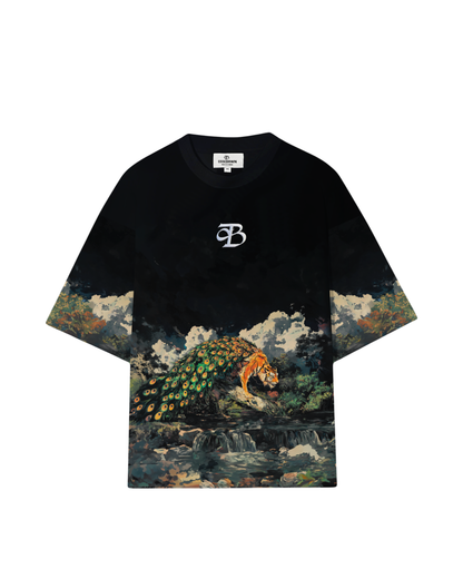 BRWN MASCOT- OVERSIZED FIT EMBROIDERED T-SHIRT