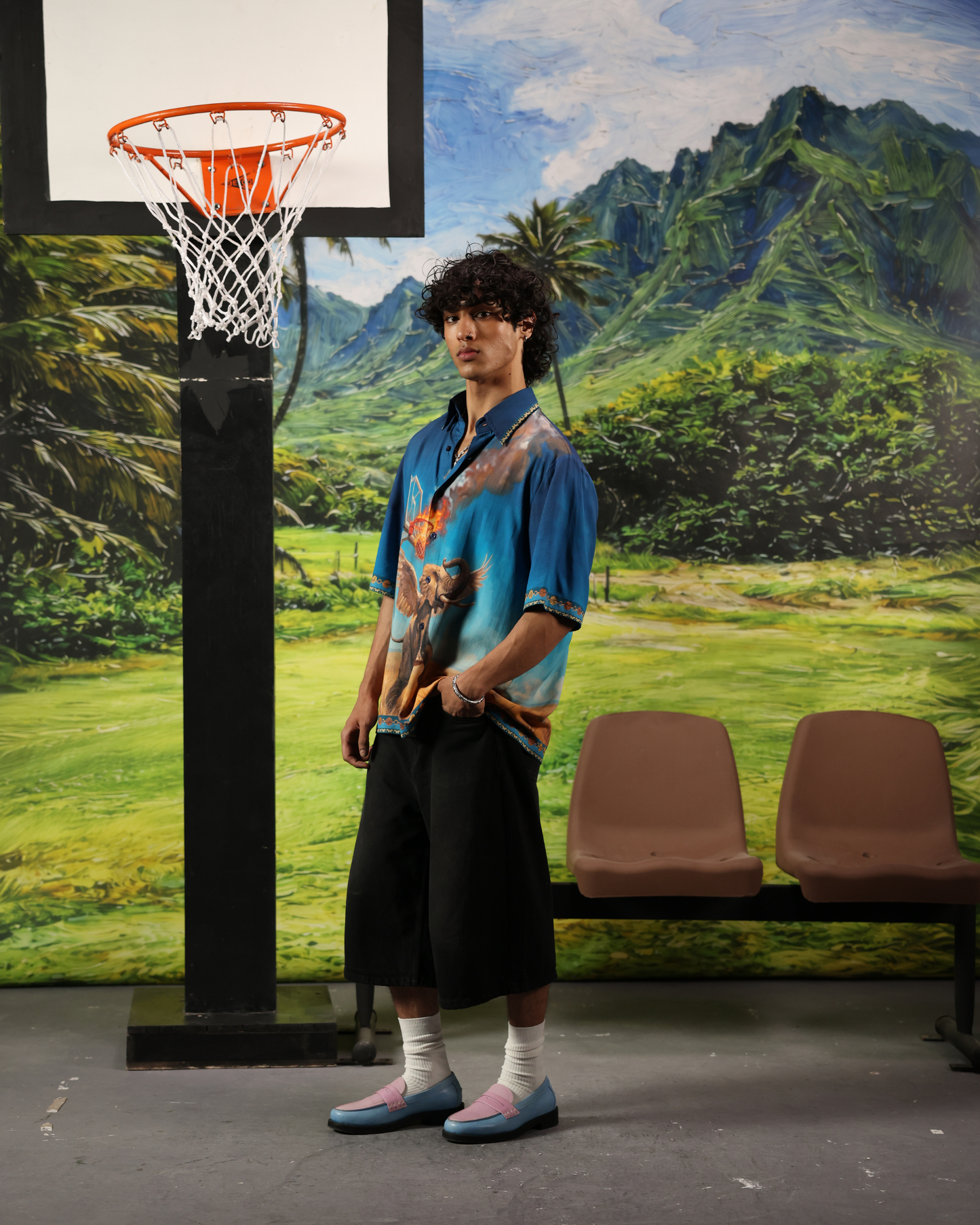 ZIDD- RELAXED FIT PRINTED SHIRT
