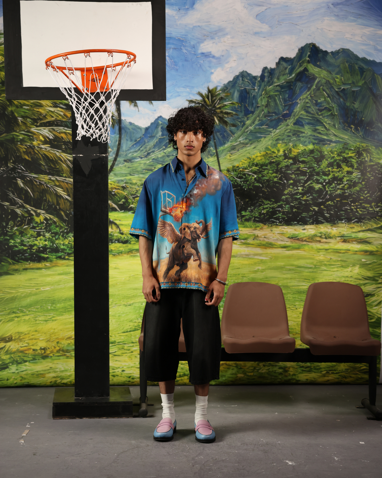 ZIDD- RELAXED FIT PRINTED SHIRT