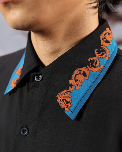 UNBOTHERED AND ELEVATED- RELAXED FIT PRINTED SHIRT