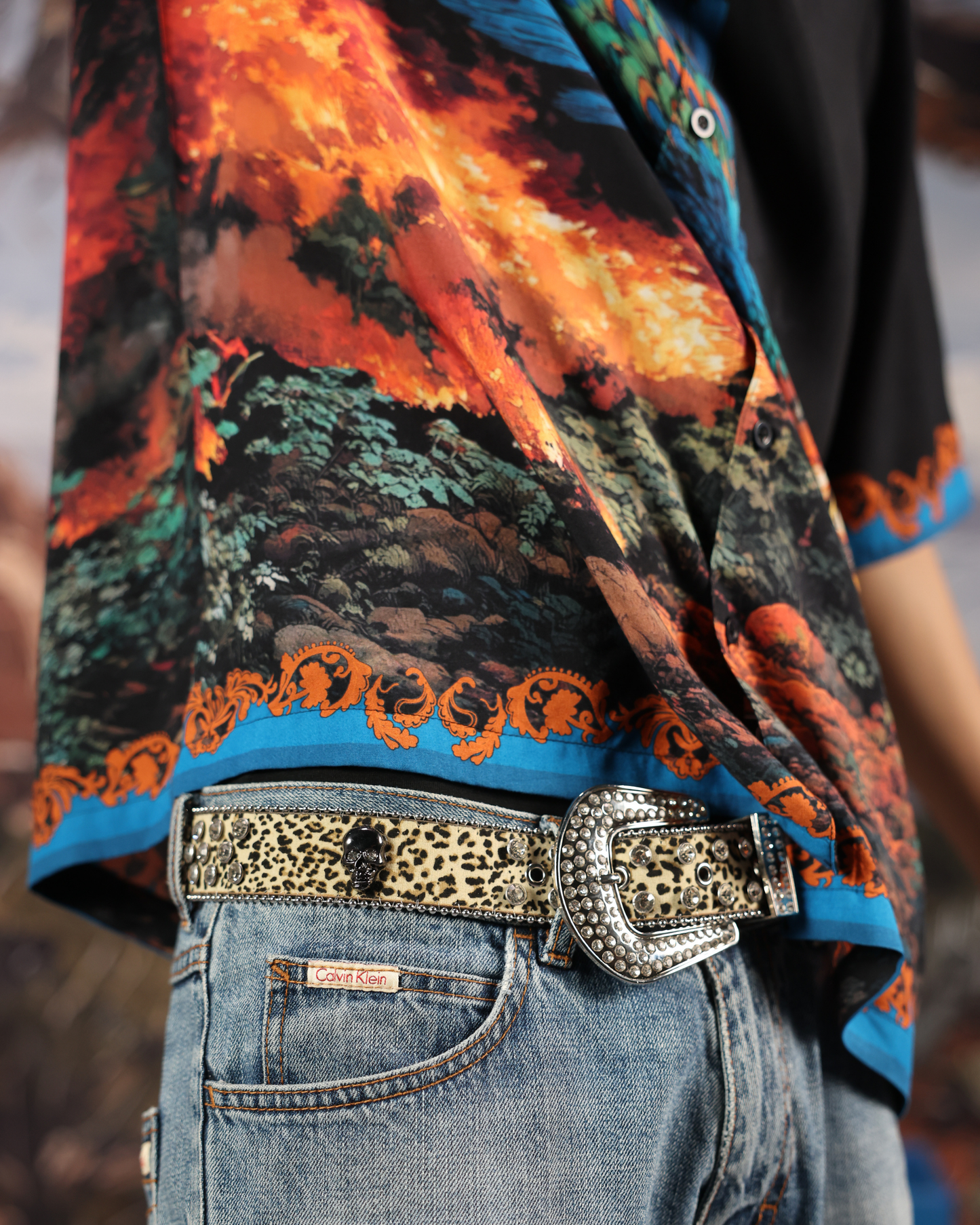 UNBOTHERED AND ELEVATED- RELAXED FIT PRINTED SHIRT