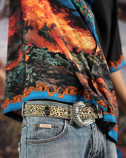 UNBOTHERED AND ELEVATED- RELAXED FIT PRINTED SHIRT