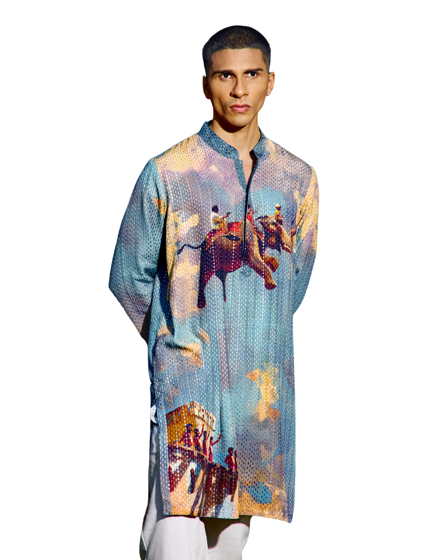 BREAKING PARAMPARAS - REGULAR FIT PRINTED EMBROIDERED KURTA SET