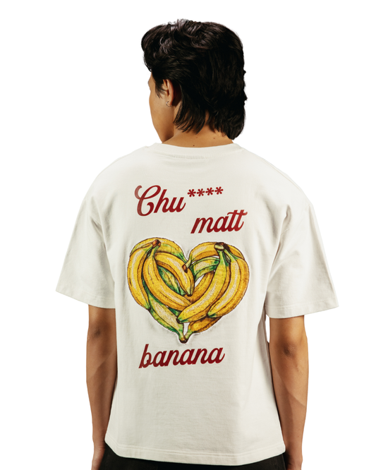 CHU**** MAT BANANA- REGULAR FIT EMBROIDERED T-SHIRT