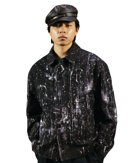THE BARSAAT VEIL- HAND BEADED SHACKET