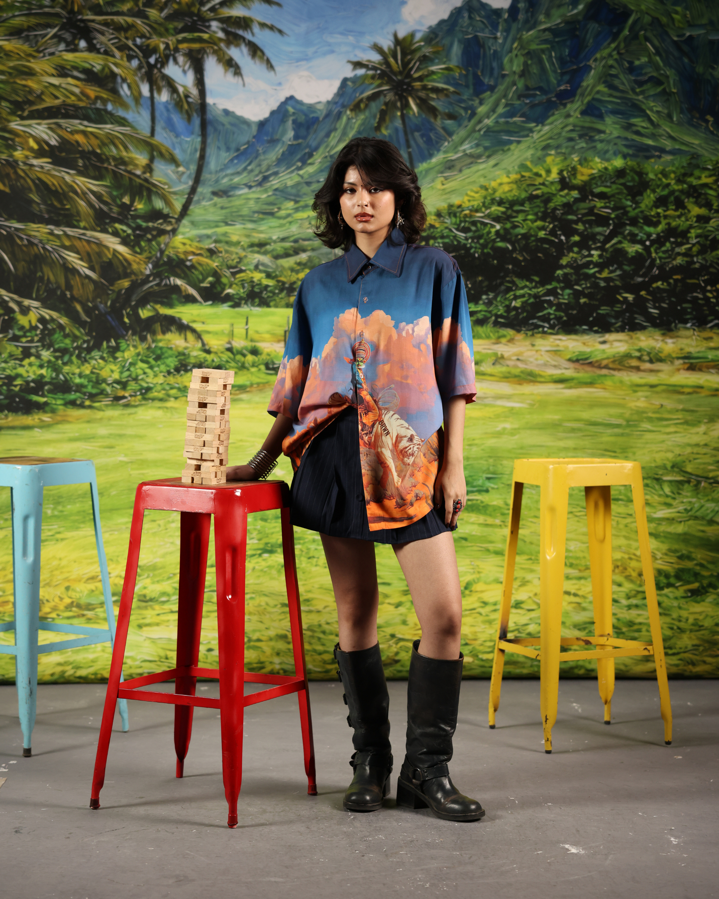 KALA AND CANYON- RELAXED FIT PRINTED SHIRT