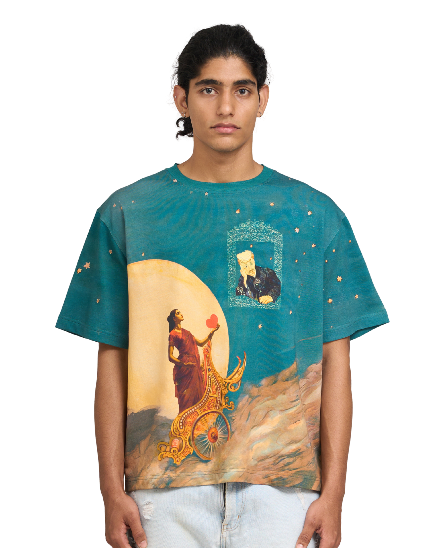 CHAAND- OVERSIZED FIT PRINTED T-SHIRT