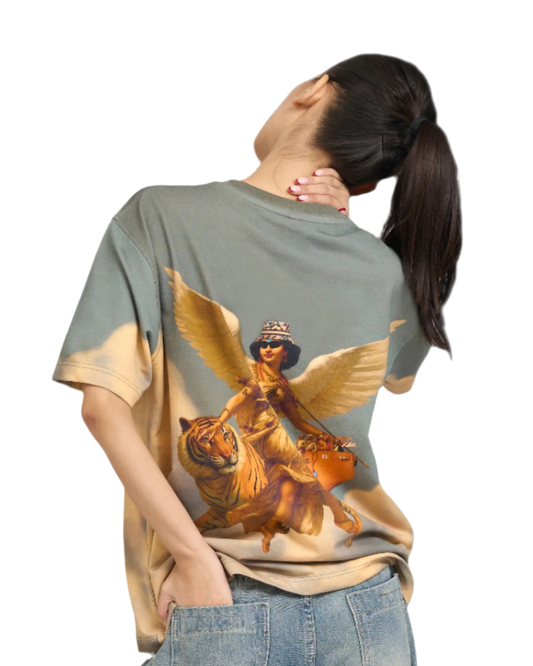 POWERLESS INFLUENCE- OVERSIZED FIT PRINTED T-SHIRT
