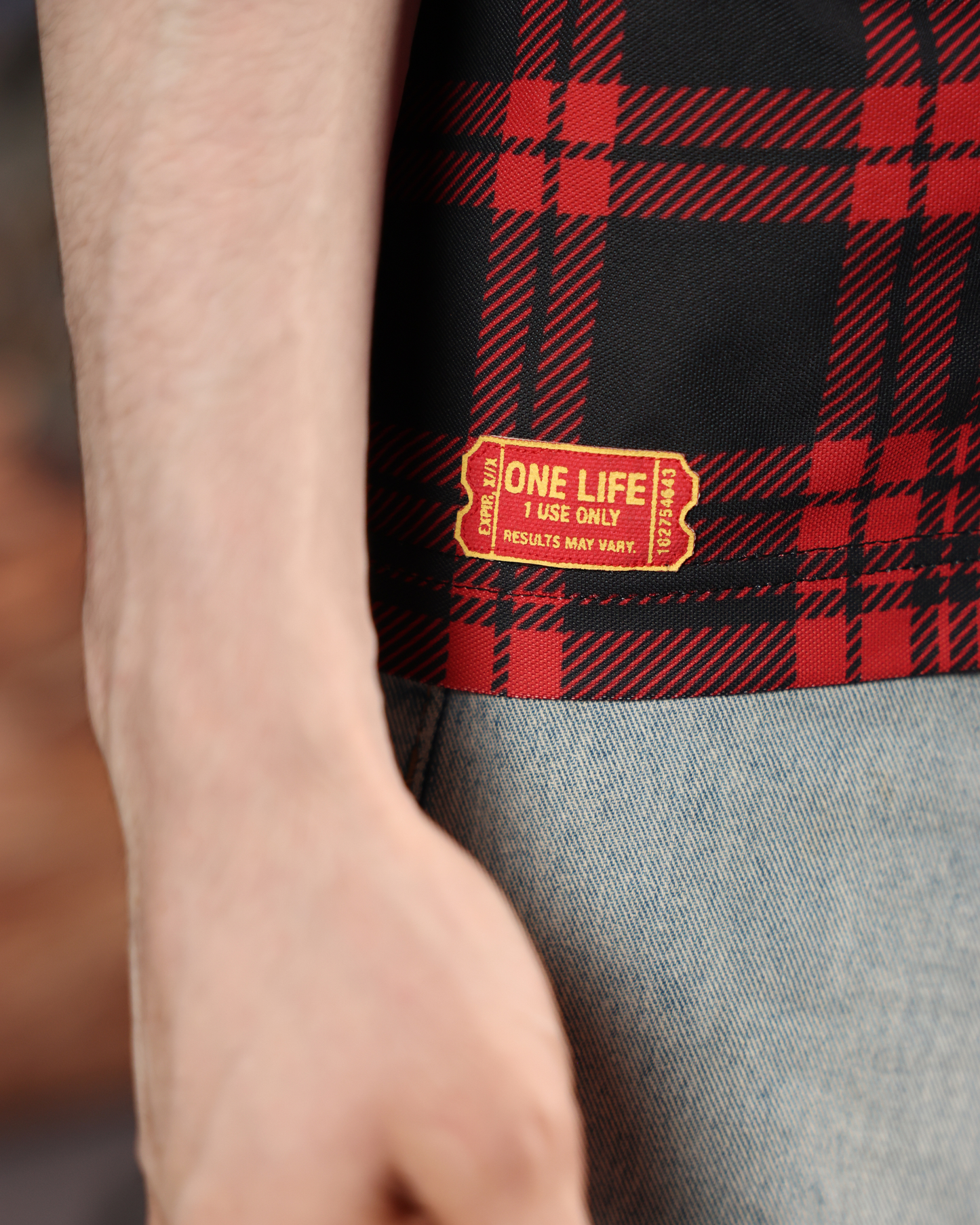 CHAKRA AND CHANCE PLAID- OVERSIZED FIT EMBROIDERED JERSEY