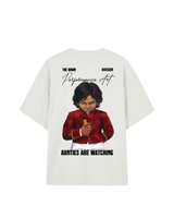 AUNTIES ARE WATCHING - REGULAR FIT HAND BEADED T-SHIRT