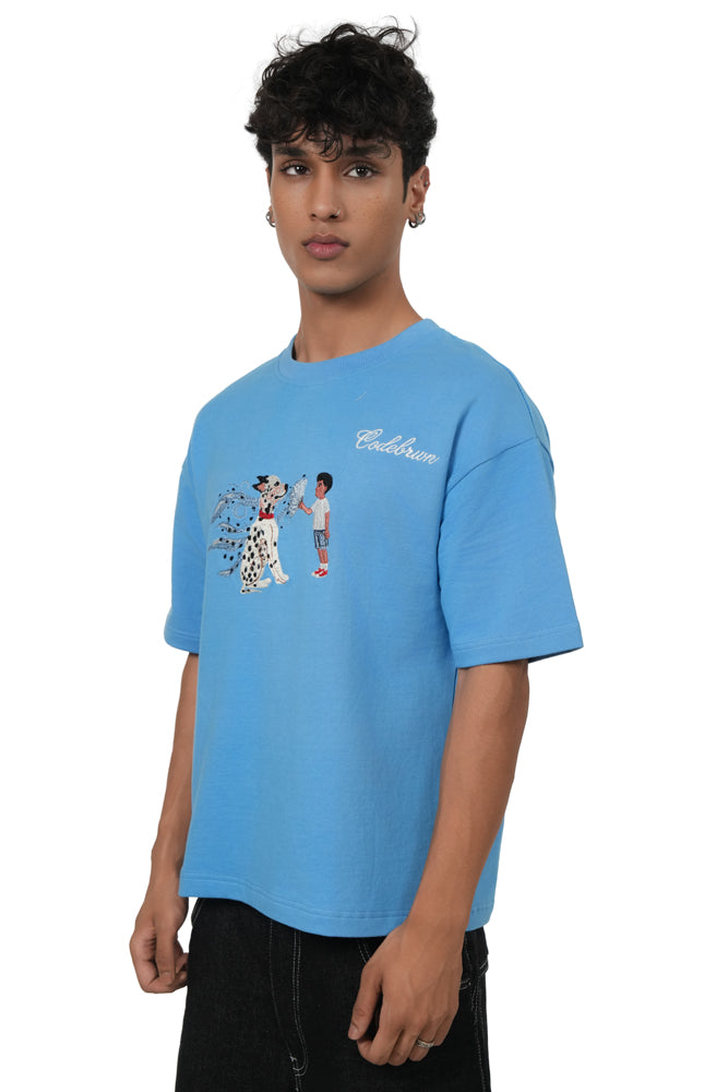 SPOTLESS-  REGULAR FIT EMBROIDERED T-SHIRT HEAVYWEIGHT, 100% COTTON