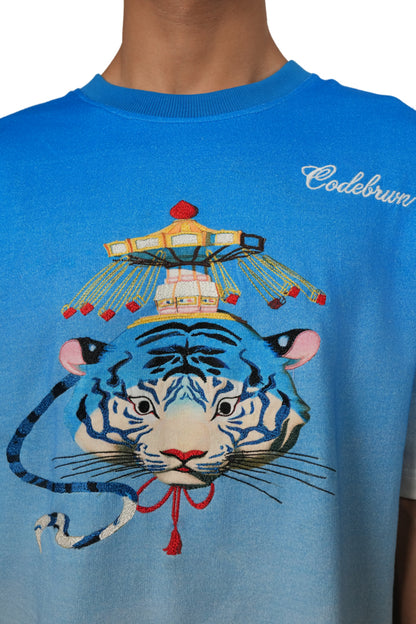 Ferris Wheel- REGULAR FIT EMBROIDERED T-SHIRT HEAVYWEIGHT, 100% COTTON