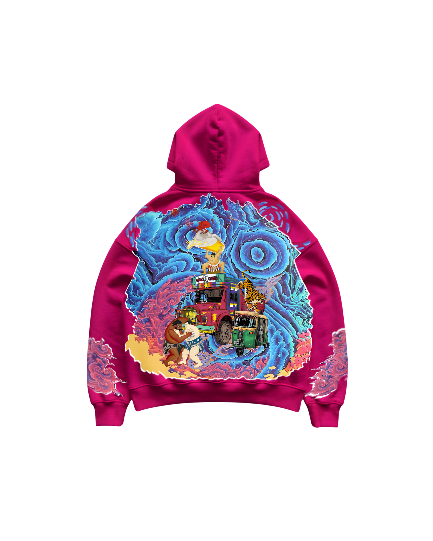 SYNCRETIC STREETS - REGULAR FIT EMBROIDERED HOODIE