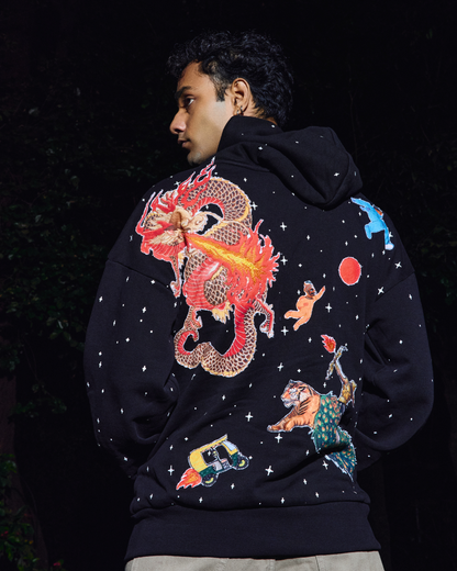 ZERO GRAVITY INTIMIDATION - REGULAR FIT EMBROIDERED HOODIE