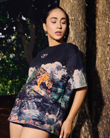 BRWN MASCOT- OVERSIZED FIT EMBROIDERED T-SHIRT
