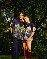 BRWN MASCOT- OVERSIZED FIT EMBROIDERED T-SHIRT