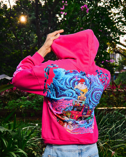 SYNCRETIC STREETS - REGULAR FIT EMBROIDERED HOODIE