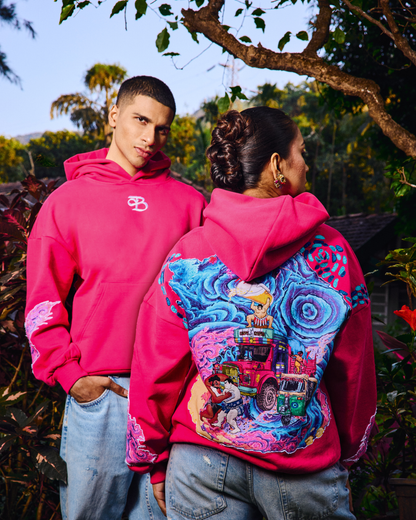 SYNCRETIC STREETS - REGULAR FIT EMBROIDERED HOODIE