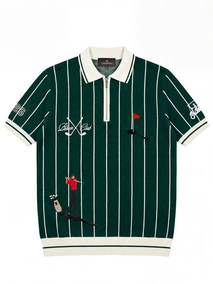 VINTAGE GOLF POLO - YARN-DYED JACQUARD KNIT