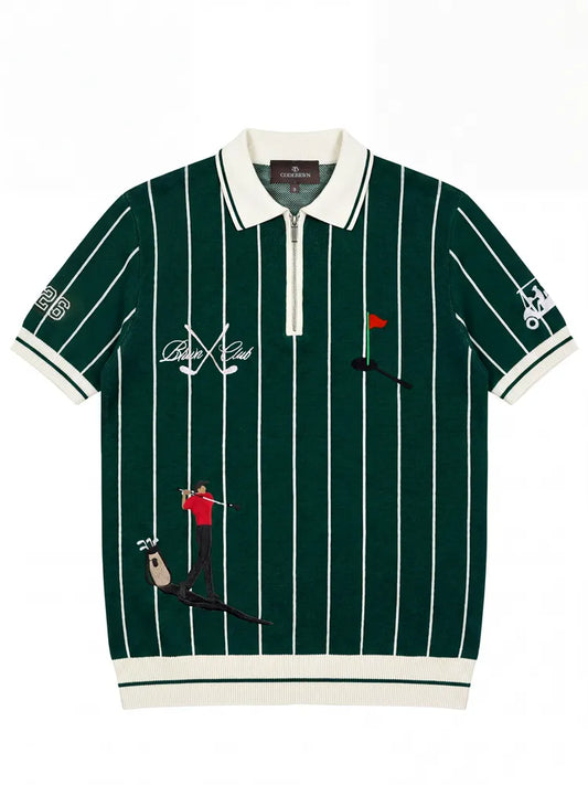 VINTAGE GOLF POLO - YARN-DYED JACQUARD KNIT