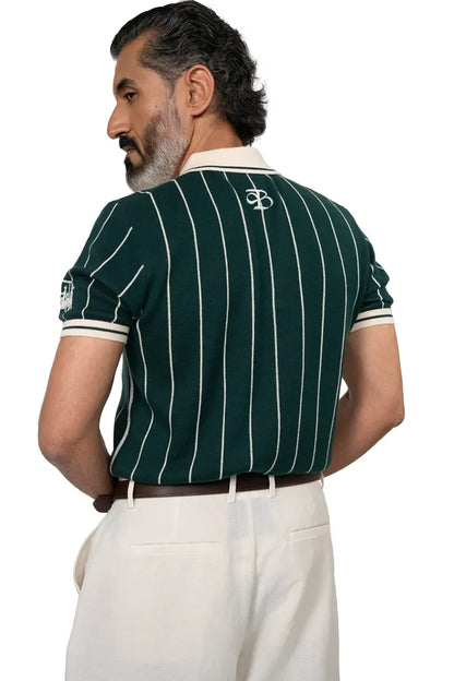 VINTAGE GOLF POLO - YARN-DYED JACQUARD KNIT