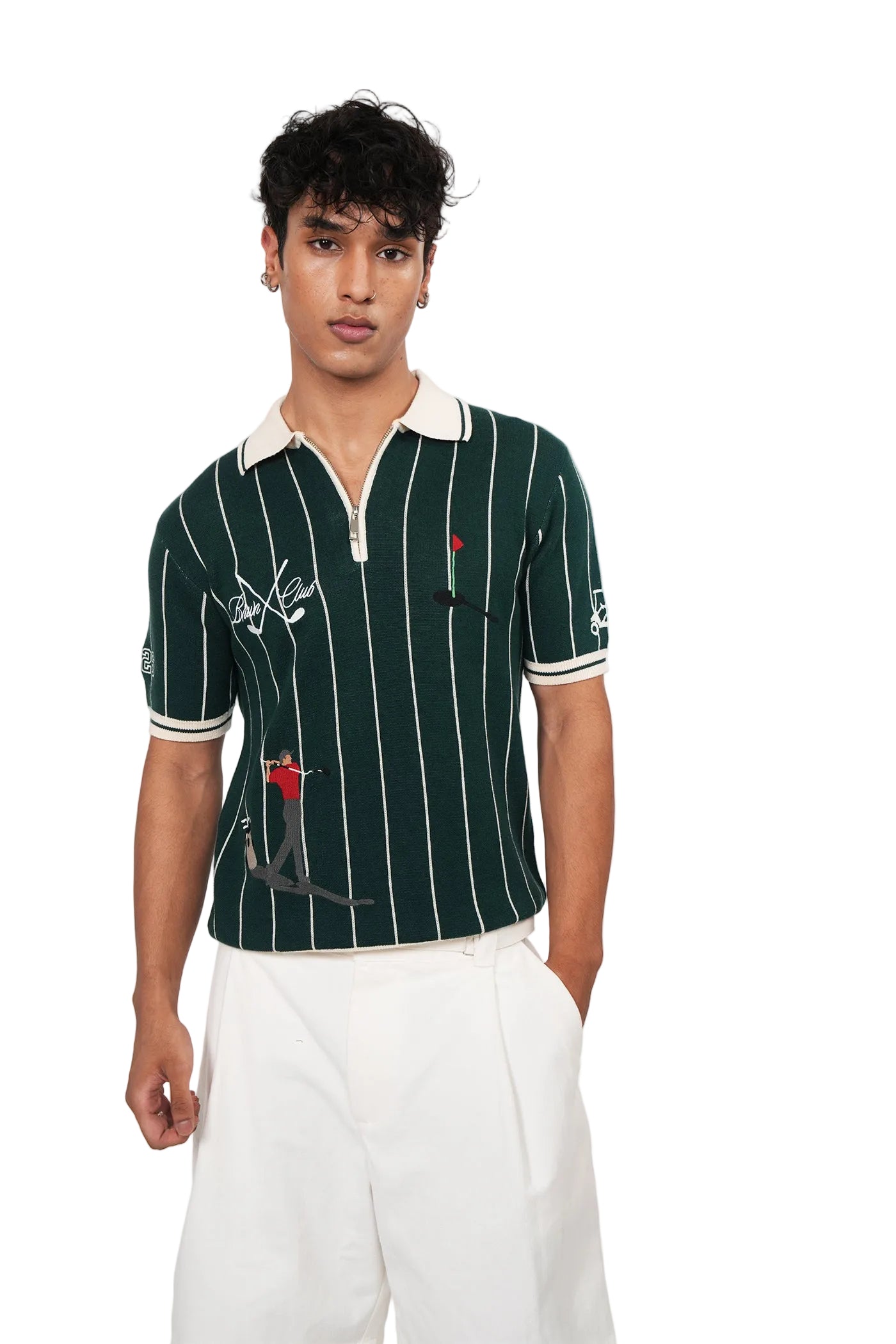VINTAGE GOLF POLO - YARN-DYED JACQUARD KNIT