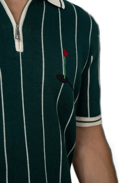 VINTAGE GOLF POLO - YARN-DYED JACQUARD KNIT