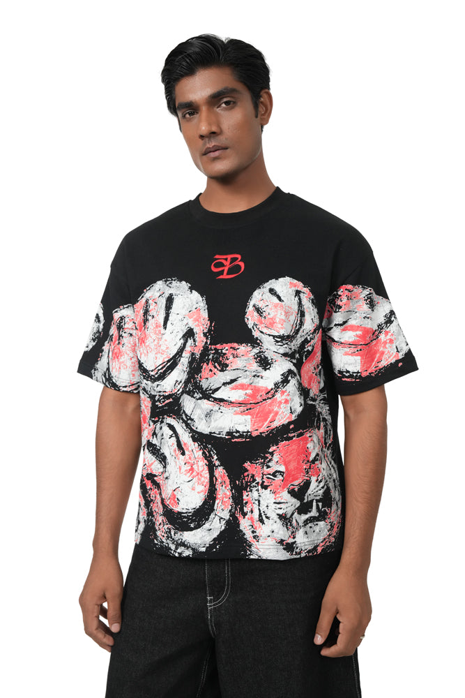 WHERE'S THE TRIGGER-REGULAR FIT PRINTED T-SHIRT HEAVYWEIGHT, 100% COTTON
