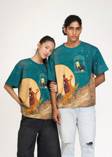 CHAAND- OVERSIZED FIT PRINTED T-SHIRT